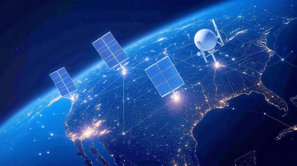 satellite over earth